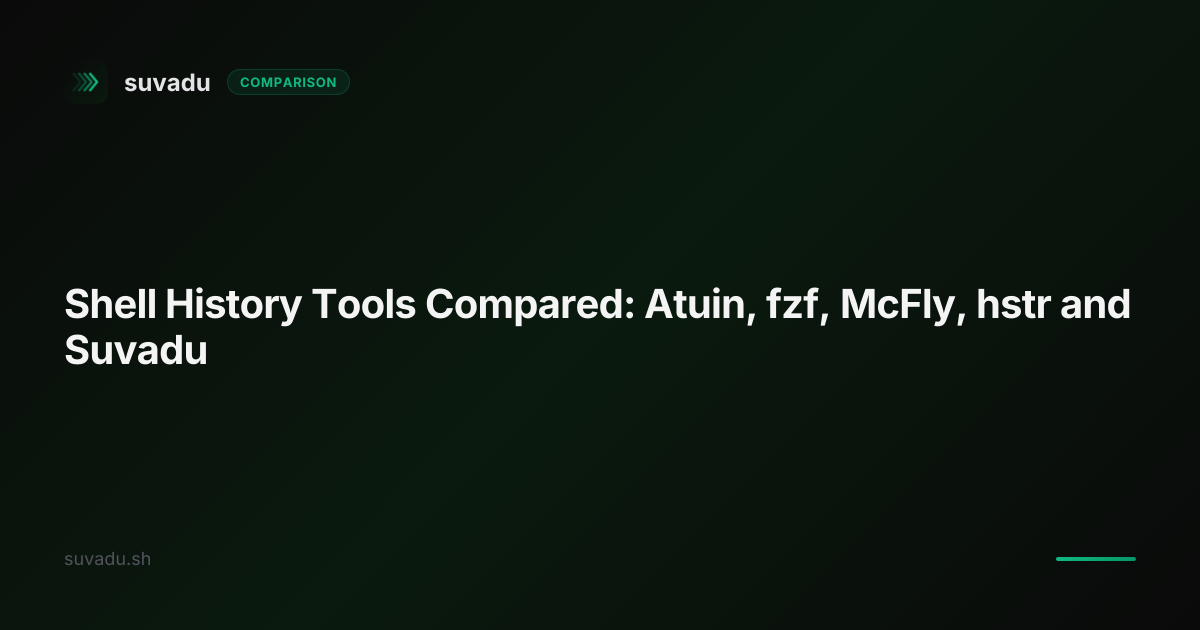 Atuin vs McFly vs Hstr vs Suvadu — Best Shell History Tool 2026